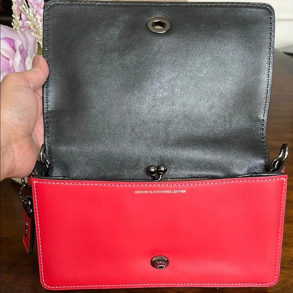 Coach 1941 Disney x Coach Dinky Mickey Red Leather Crossbody Bag - Picture 7 of 15